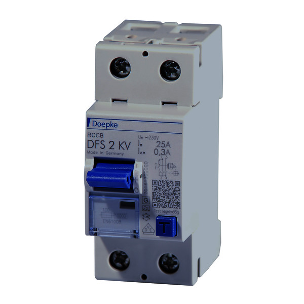 Residual current circuit-breakers DFS 2 A KV, two-pole<br/>Residual current circuit-breakers DFS 2 A KV, two-pole