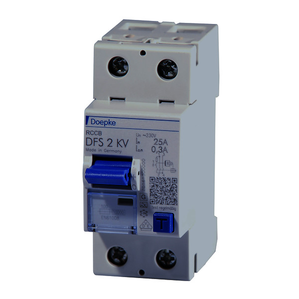 Interruptores diferenciales DFS 2 A KV, 2 polos<br/>Interruptores diferenciales DFS 2 A KV, 2 polos