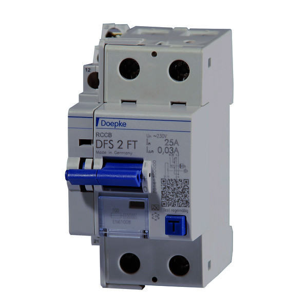 Residual current circuit-breakers DFS 2 A FT, two-pole<br/>Residual current circuit-breakers DFS 2 A FT, two-pole