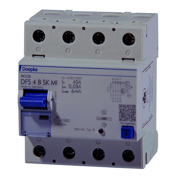 Residual current circuit-breakers DFS 4 B SK MI, four-pole<br/>Residual current circuit-breakers DFS 4 B SK MI, four-pole