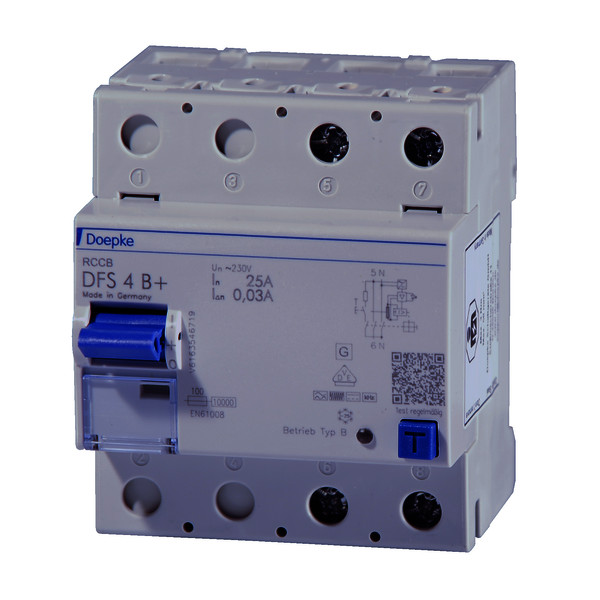 Residual current circuit-breakers DFS 4 B+, two-pole<br/>Residual current circuit-breakers DFS 4 B+, two-pole