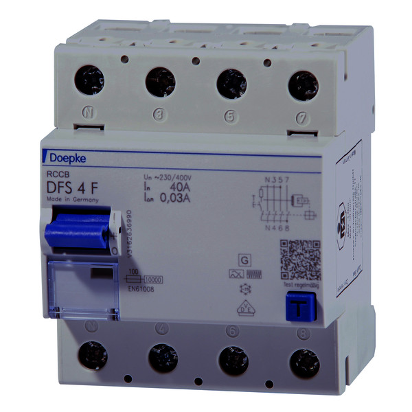 Residual current circuit-breakers DFS 4 F, four-pole<br/>Residual current circuit-breakers DFS 4 F, four-pole