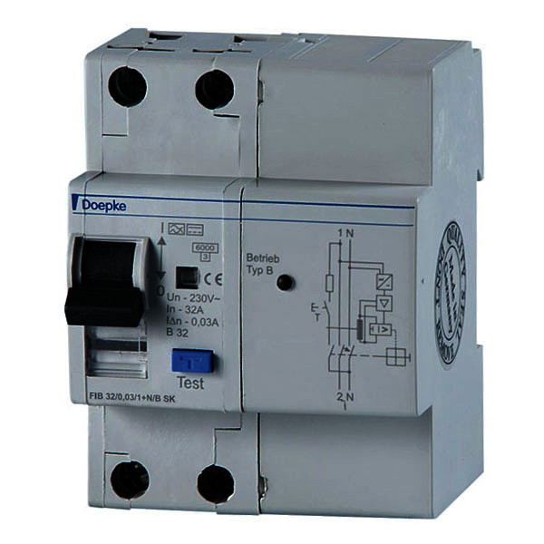 RCCB with overcurrent protection FIB Type B  SK, 1+N-pole<br/>RCCB with overcurrent protection FIB Type B  SK, 1+N-pole