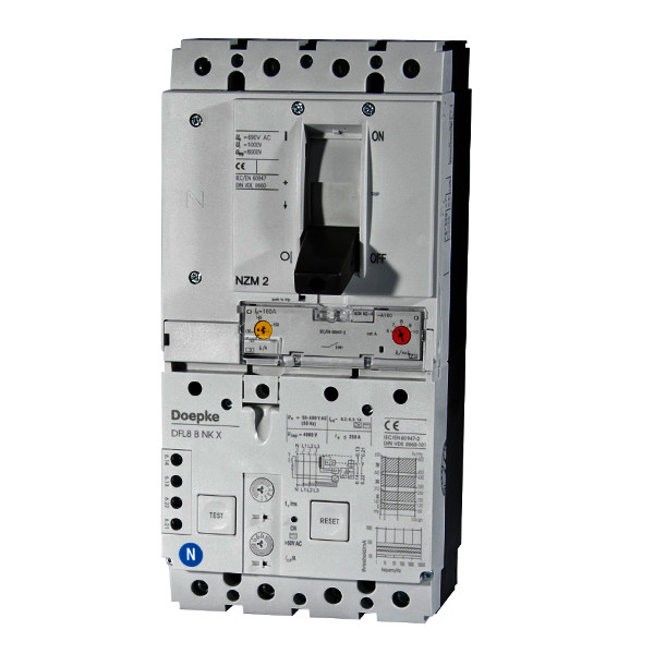 Circuit-Breakers with Residual current device DFL 8 B NK X<br/>Circuit-Breakers with Residual current device DFL 8 B NK X