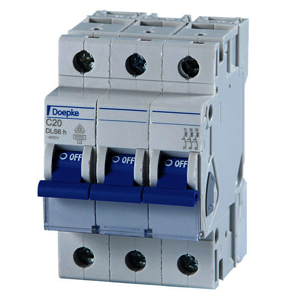 Miniature circuit-breakers DLS 6h, C characteristic, three pole<br/>Miniature circuit-breakers DLS 6h, C characteristic, three pole