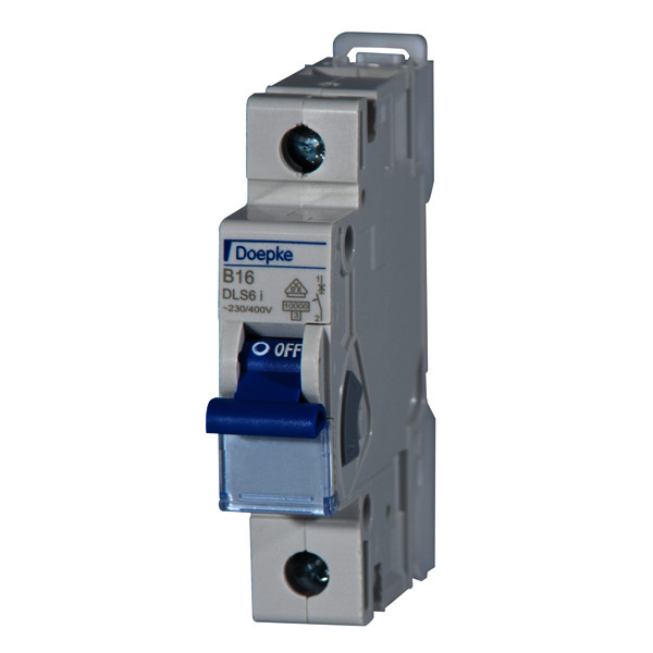 Interruptores magneto térmicos DLS 6i, característica B, un polo<br/>Interruptores magneto térmicos DLS 6i, característica B, un polo