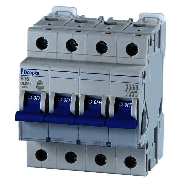 Miniature circuit-breakers DLS 6i, B characteristic, four pole<br/>Miniature circuit-breakers DLS 6i, B characteristic, four pole