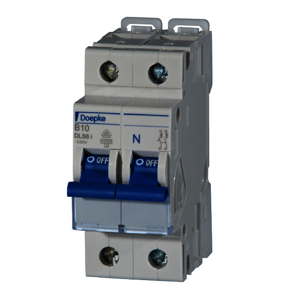 Miniature circuit-breakers DLS 6i, B characteristic, one pole +N<br/>Miniature circuit-breakers DLS 6i, B characteristic, one pole +N