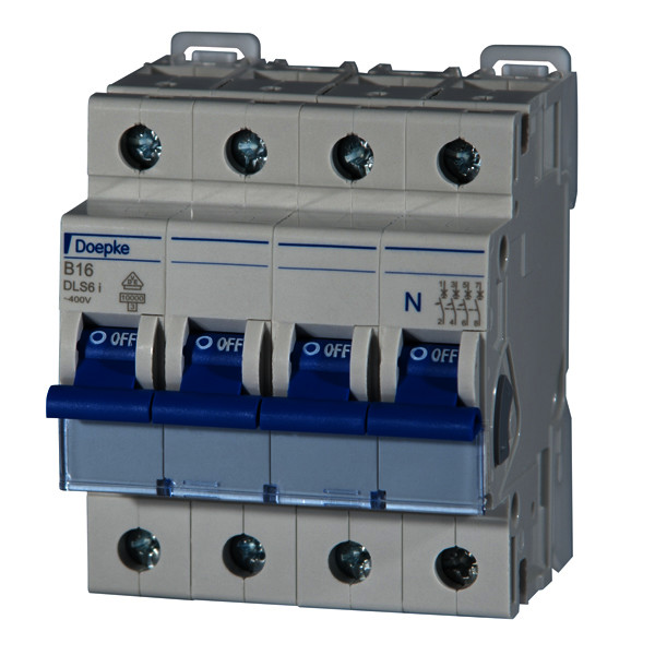 Miniature circuit-breakers DLS 6i, B characteristic, three-pole +N<br/>Miniature circuit-breakers DLS 6i, B characteristic, three-pole +N