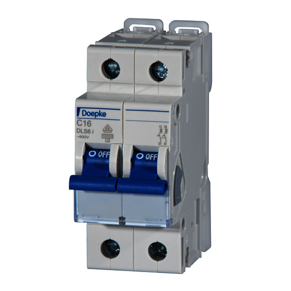 Miniature circuit-breakers DLS 6i, C characteristic, two-pole<br/>Miniature circuit-breakers DLS 6i, C characteristic, two-pole