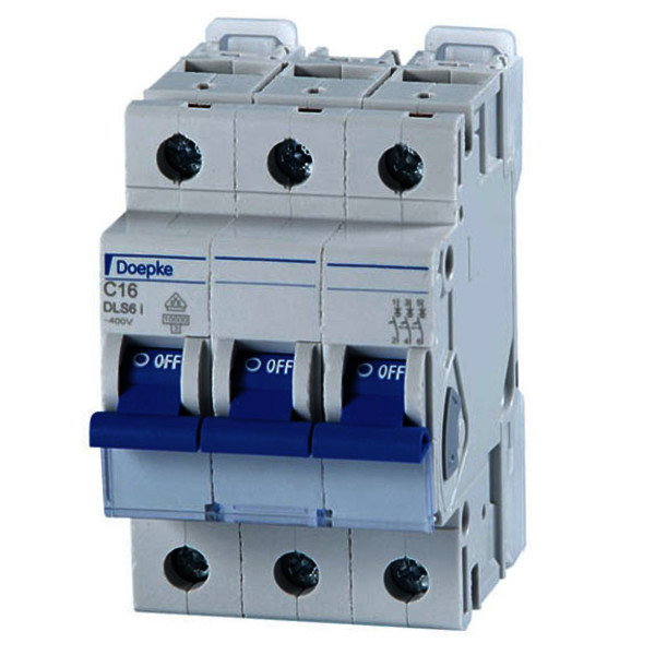 Miniature circuit-breakers DLS 6i, C characteristic, three-pole<br/>Miniature circuit-breakers DLS 6i, C characteristic, three-pole