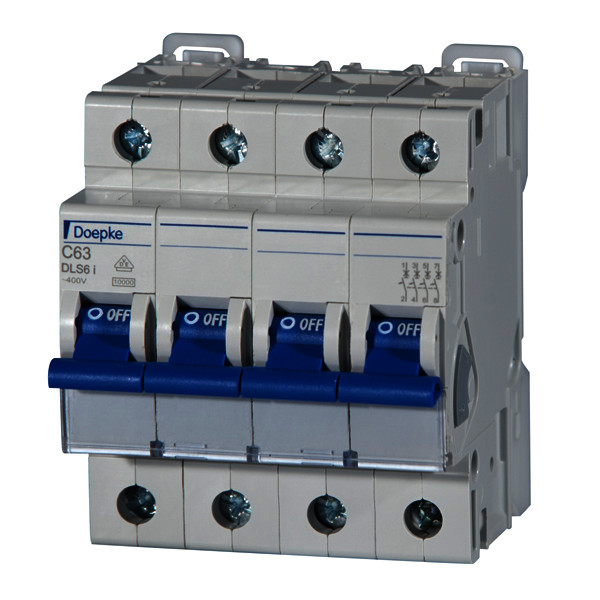 Miniature circuit-breakers DLS 6i, C characteristic, four-pole<br/>Miniature circuit-breakers DLS 6i, C characteristic, four-pole