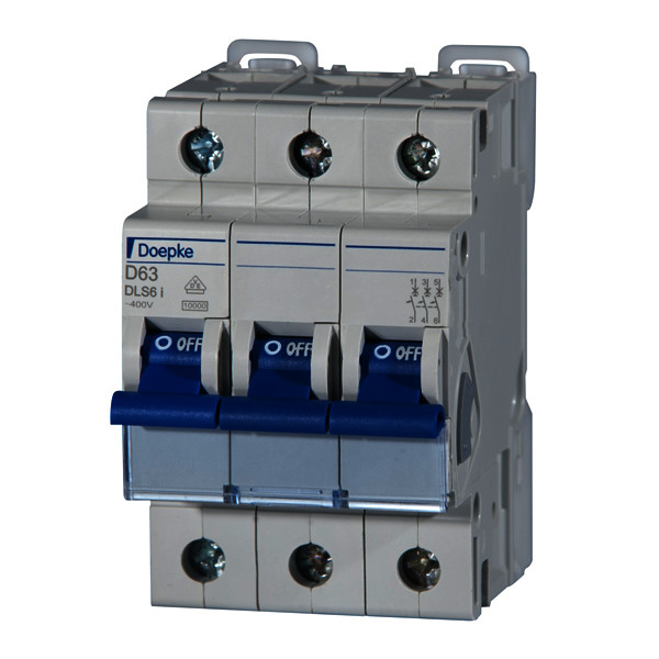 Miniature circuit-breakers DLS 6i, D characteristic, three-pole<br/>Miniature circuit-breakers DLS 6i, D characteristic, three-pole