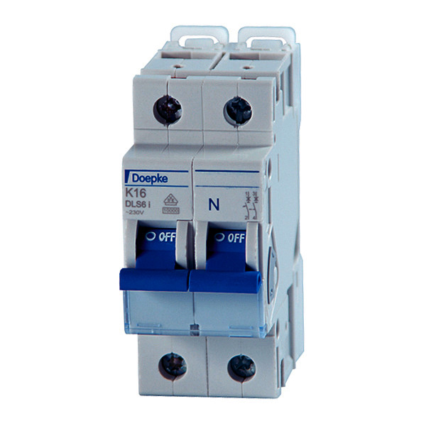 Miniature circuit-breakers DLS 6i, K characteristic, one-pole +N<br/>Miniature circuit-breakers DLS 6i, K characteristic, one-pole +N