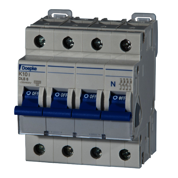 Miniature circuit-breakers DLS 6i, K characteristic, three-pole +N<br/>Miniature circuit-breakers DLS 6i, K characteristic, three-pole +N